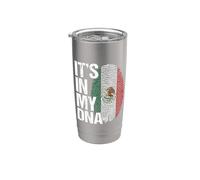 Mexico Flag Mexican Pride Heritage Roots Its in My DNA Stainless Steel Insulated Tumbler