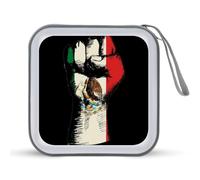 Mexico Flag Nation Spirit Printed CD Case Hard Plastic Protective DVD Storage Binder Bag for Home Office