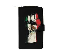 Mexico Flag Nation Spirit Trendy Zipper Wallets for Men Women Classic Leather Pouch Credit Card Coin Purse