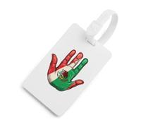 Mexico Flag Palm Luggage Tag for Travel Bag Cute Suitcase Identify Labels Baggage Tags White-Style