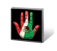 Mexico Flag Palm Square Badge Cute Heart Brooch Pins Button Badges for Backpack Jackets Hats Decor
