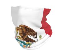 Mexico Flag Pattern Multifunctional Elastic Neck Warmer Scarf Adjustable Balaclava Outdoor Essential Soft Skin-Friendly Anti-Static Police Military Use Outdoor Sports Multifunctional Mask