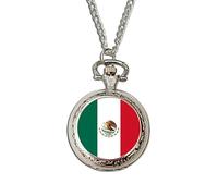 Mexico Flag Pocket Watch | Quartz National Flag Watch | Handcrafted Patriotic Gift | Vintage-Style Timepiece | Gift for Proud Mexicans & Collectors
