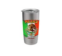 Mexico Flag Pop Art National Pride Eagle Viva La Revolucion Stainless Steel Insulated Tumbler
