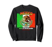 Mexico Flag Pop Art National Pride Eagle Viva La Revolucion Sweatshirt