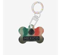 Mexico Flag Printing Bone Shaped Dog Tag Pet Id Tags,Acrylic Dog Tags Cat Tags with Ring for Dog Cat,Pendant Crafts