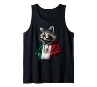 Mexico Flag Raccoon Mexican Pride Mexican Roots Mexican Flag Tank Top