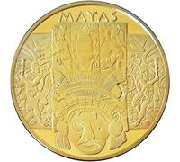Mexico Gold Coin Maya Prophecy Calendar Challenge Coin Mayan Civilization Medal for Art Collection Lovers Collectors