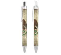 Mexico Grunge Flag Ballpoint Pen for Office Work 2 PCS