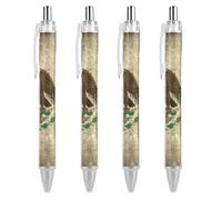 Mexico Grunge Flag Ballpoint Pen for Office Work 4 PCS