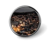 Mexico Guanajuato Architecture Round Enamel Brooch Pin Button Badges Decoration Hat Clothing Bag Accessories Gift Crafts