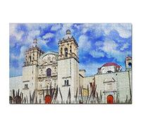 Mexico Jigsaw Puzzle 100 Piece Mexico St. Domingo Guzman Temple Oaxaca Puzzle Game Artwork Travel Souvenir 45,5x35,5CM