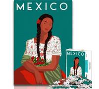 Mexico Jigsaw Puzzles for Adults 1000 Jigsaws,Family Game Stress Reliever Difficult Challenge Secret Santa Gifts 50x75cm