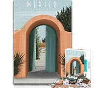 Mexico Jigsaw Puzzles for Teenagers 1000 Jigsaws,Toys Educational Games Stress Relieving Wishlist with Santa Claus 38x26cm
