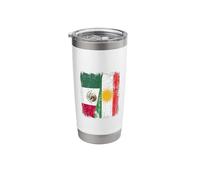 Mexico Kurdistan Half Flag Mexican Kurdish Heritage Jersey Stainless Steel Insulated Tumbler