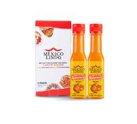 Mexico Lindo Red Habanero Hot Sauce, Real Red Habanero Chili Pepper, 78,200 Scoville Level, Enjoy with Mexican Food, Seafood & Pasta, 5 Fl Oz Bottles (Pack of 2)