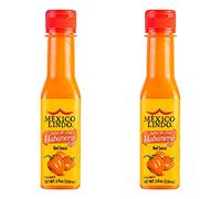 MEXICO LINDO Red Habanero Hot Sauce, Real Red Habanero Chili Pepper, 78,200 Scoville Level, Enjoy with Mexican Food, Seafood and Pasta, 5ml Bottles (Pack of 2)