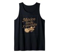 México Lindo y Querido Classic Mexican Guitar and Sombrero Tank Top