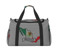 Mexico Map Outline Print Foldable Carry On Tote Large Capacity Hand Carry Bag for Airplane Weekend Getaways