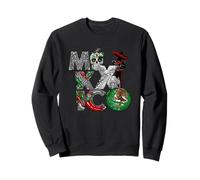 Mexico Mariachi Sugar Skull Aztec Calendar Chili Sweatshirt