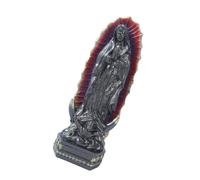 Mexico Mary Resin Church Adornment Figurine, Grey Religious Home Decoration for Living Room and Store Display, Catholic Virgin Mary Craft Ornament