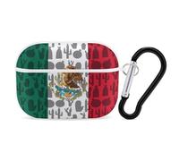 Mexico Mexican Flag Cactus Hard Shell Case Skin Accessories Cover with Hanging Loop Compatible with AirPods Pro 2