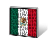 Mexico Mexican Flag Cactus Square Enamel Brooch Pin Button Badges Decoration Hat Clothing Bag Accessories Gift Crafts