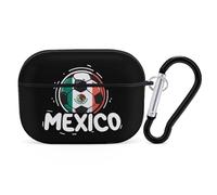 Mexico Mexican Flag Soccer Football Hard Shell Case Skin Accessories Cover with Hanging Loop Compatible with AirPods Pro 2
