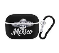 Mexico Mexican Hat Skull Head Hard Shell Case Skin Accessories Cover with Hanging Loop Compatible with AirPods Pro 2