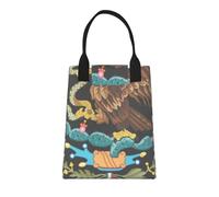 Mexico National Emblem Lunch Bag for School Work Kids Children Women Men Travel Tote Bag for Travel Fishing Picnic Lunch Tote School Outdoor Picnic