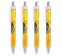 Mexico Rainbow Flag Retractable Ballpoint Pen 0.5 Fine Point Flexible Round Barrel for Writing Comfort 1 PCS AS PIC 2