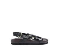 Mexico Sandals, female, SOEUR, Flat Sandals, Black, 4 UK, Shoes 4 UK