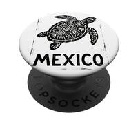 Mexico Sea Turtle Aztec | Mayan Tribal - Retro Stamp Print PopSockets Adhesive PopGrip