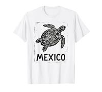 Mexico Sea Turtle Aztec | Mayan Tribal - Retro Stamp Print T-Shirt