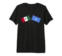 Mexico Somalia Crossed Flags Mexican Somali Heritage Premium T-Shirt
