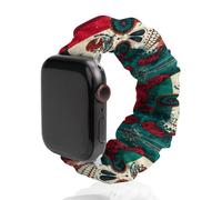 Mexico Sugar Skull Day Of The Dead Funny Stretch Bands Compatible with IWatch Replacement Smart Watch Strap