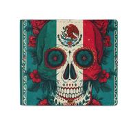 Mexico Sugar Skull Day of The Dead Funny Wallets Slim Soft Front Pockets Bifold Wallet with ID Credit Card Holder