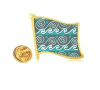mexico totems ancient civilization Golden Metal Flag Lapel Pin Badge
