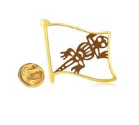 Mexico Totems Gecko Lizard Ancient Civilization Golden Metal Flag Lapel Pin Badge