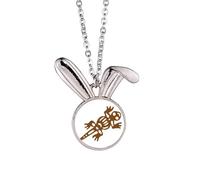 Mexico Totems Gecko Lizard Ancient Civilization Rabbit Necklace Pendant Bunny Animal Jewelry Gift