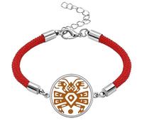 Mexico Totems Mexican Ancient Civilization Lucky Red String Bracelet Rope Bracelet Handmade