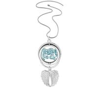 Mexico Totems Mexican Animal Ancient Civilization Pendant Angel Wings Rotating Necklace Jewelry