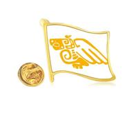 Mexico Totems Mexican Eagle Ancient Civilization Golden Metal Flag Lapel Pin Badge