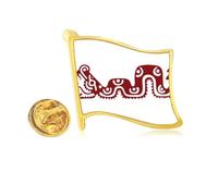 Mexico Totems Mexican Snake Ancient Civilization Golden Metal Flag Lapel Pin Badge