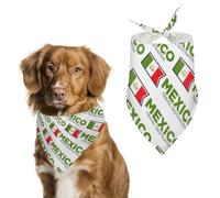 Mexico Travel Destination National Flag Dog Bandanas Puppy Cat Kerchief Scarf Pet Triangle Bandana for Christmas
