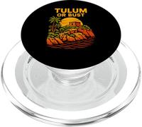 Mexico Tulum or Bust Vintage Womens Beach Life Palm Trees PopSockets PopGrip for MagSafe