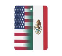 Mexico U.S. Flag Car Aromatherapy Tablets Air Freshener Hanging Scented Cards for Rooms Bathrooms Wardrobe Square
