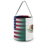 Mexico U.S. Flag Halloween Candy Tote Tricking Or Treating Bag Pumpkin Easter Eggs Bucket Best Party Gifts