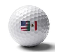 Mexico U.S. Flag Standard Golf Balls Recreation Ball Professional Gift for Boyfriend Father Husband Son