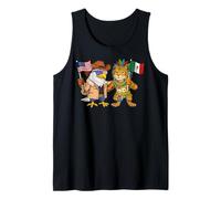 Mexico USA Flag Mexican American Roots American Mexican Tank Top